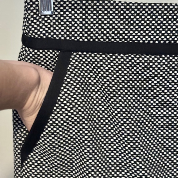 LOFT Black and White Tweed Mini Skirt - Picture 4 of 12